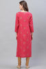   Fancy Occasion Wear Pink Printed Kurti 