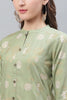   Cotton Fabric Trendy Festive Wear Khaki Printed Kurti 