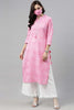   Women Pink Leheriya Printed Kurta