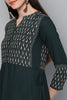  Women Teal Blue Printed Kurta 