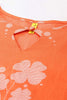  Women Orange Floral Printed Keyhole Neck Kurta 