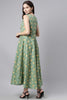  Women Green & Yellow Floral Print Maxi Dress