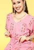  Women Pink Floral Printed Regular Pure Cotton Kurta with Palazzos 