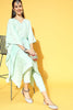  Gorgeous Sea Green Woven Design Kurta with Solid Palazzos 