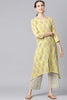   Yellow Color Function Wear Cotton Fabric Fancy Kurta And Palazzo Set 