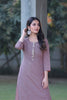   Purple Color Cotton Fabric Printed Fancy Kurta and Palazzo Set 