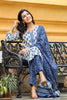  Women Blue Color Cotton Fabric Printed Fancy Kurta And Palazzo Dupatta Set